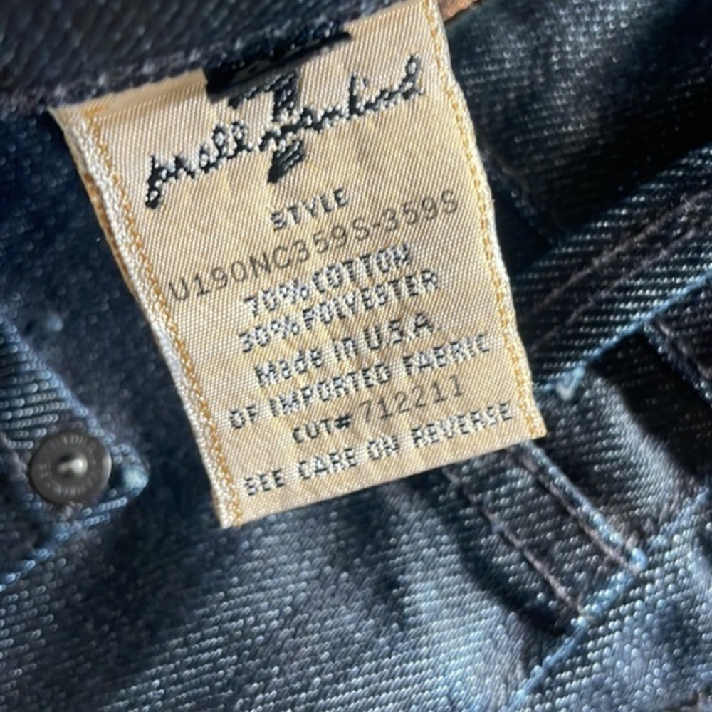 7 for all mankind jeans, dark denim size 29 straight leg - Picture 7 of 10